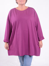 Basic Cotton Top - 9482 PLAIN, Tops & Shirts, Pure Plus Clothing, Lagenlook Clothing, Plus Size Fashion, Over 50 Fashion